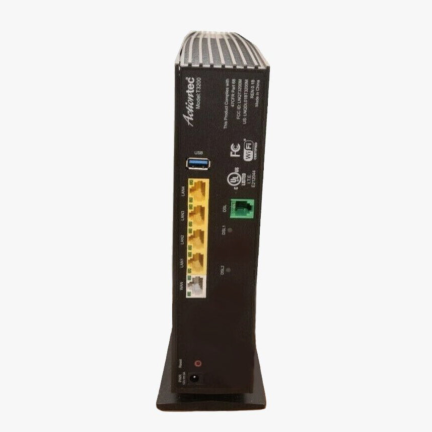 Actiontec R3000 Router Rear Panel Ports Image Actiontec T3200 xDSL Modem & Wi-Fi Router Combo | Gigabit Speeds | Win