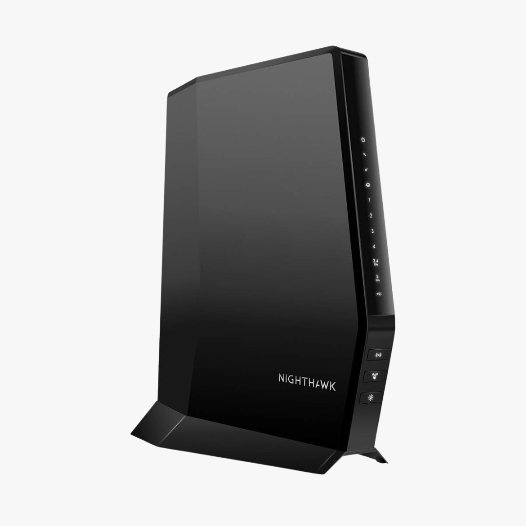 NETGEAR Nighthawk CAX30 AX2700 WiFi 6 Cable Modem Router Combo Side View